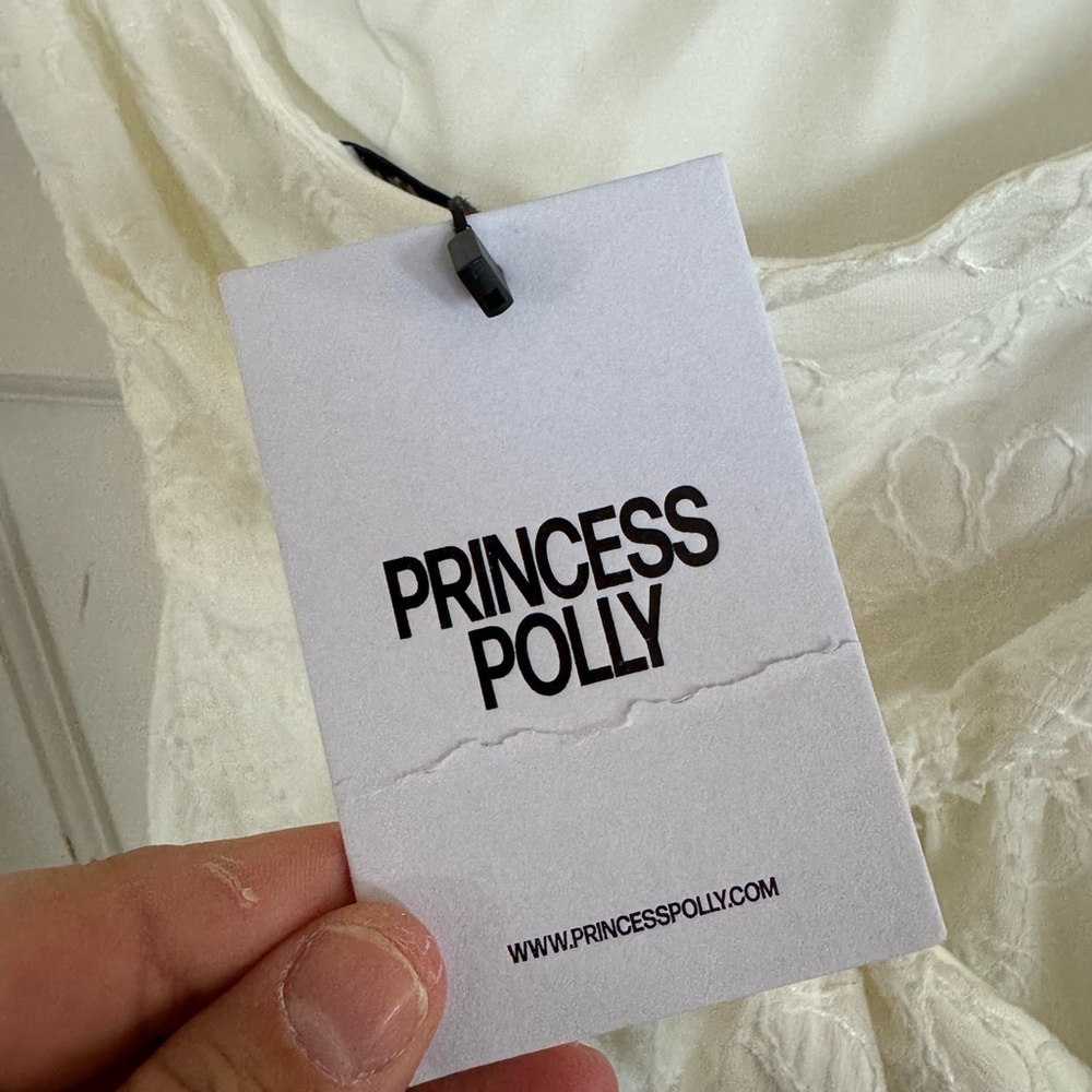 NWT Princes‎ Polly Seasons of Love strapless white mini dress size US 8 - Picture 6 of 11